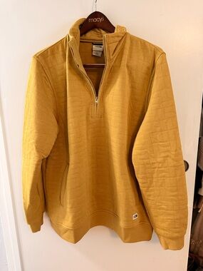 The North Face Men’s Mustard Quilted Quarter-Zip Sweater